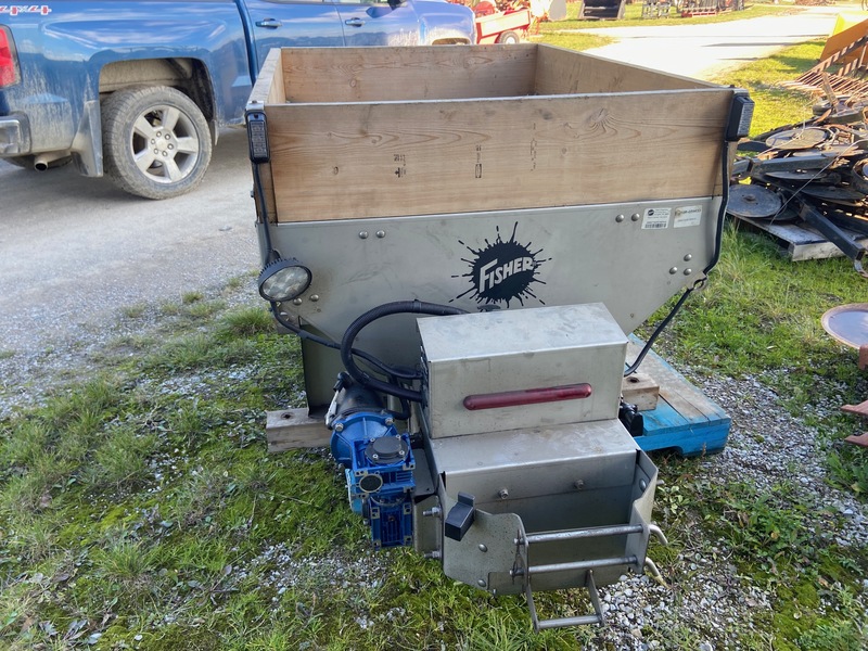 Chemical/Fertilizer Application  Fisher Steel Caster Salt Spreader - 42" x 54" Photo